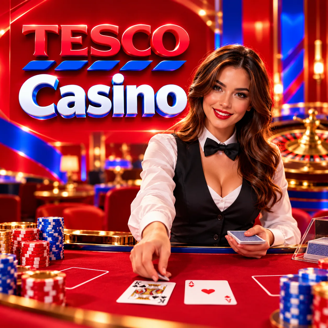 Live dealer table at Tesco Casino